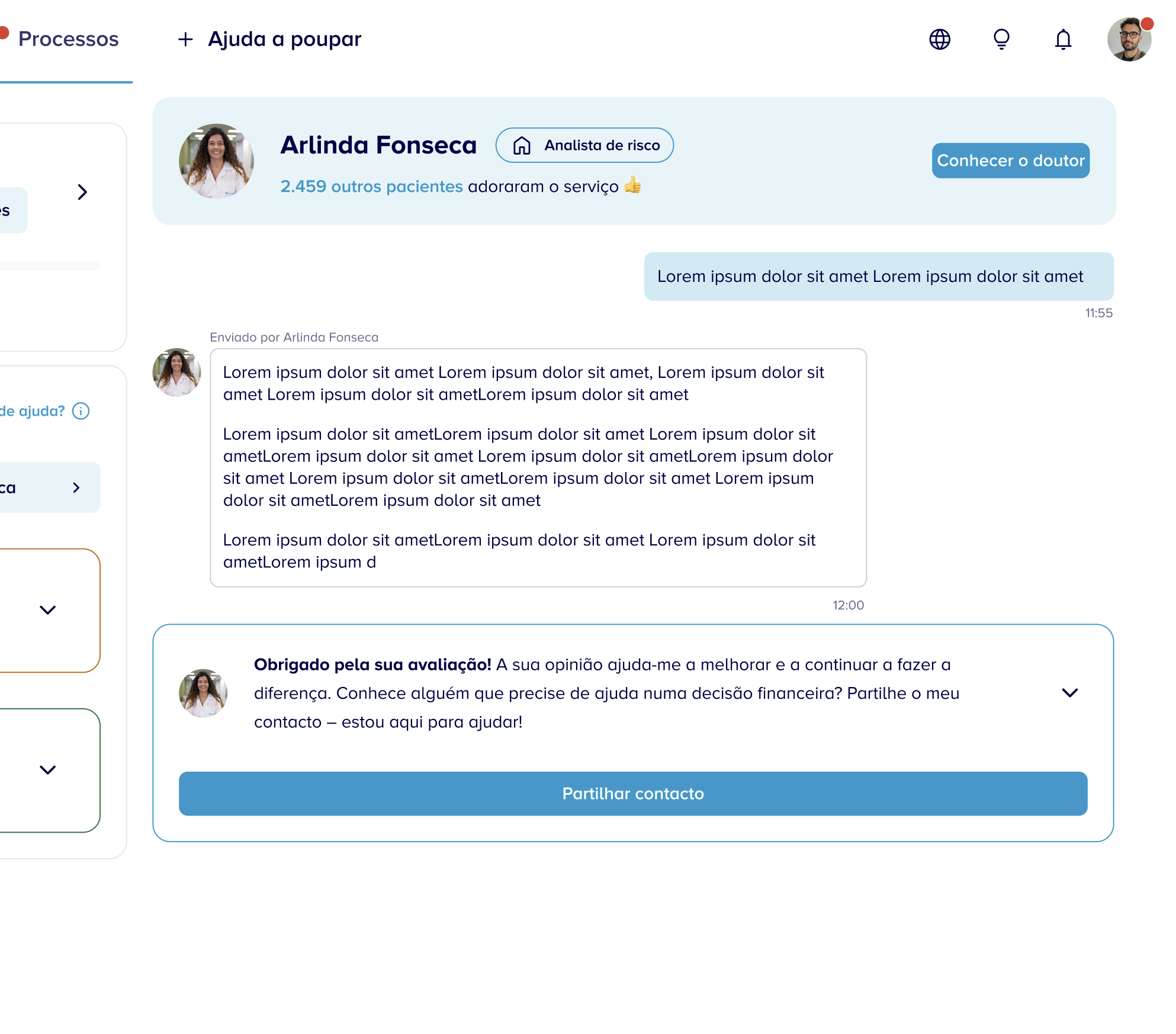 Recomendar amigo através da área pessoal