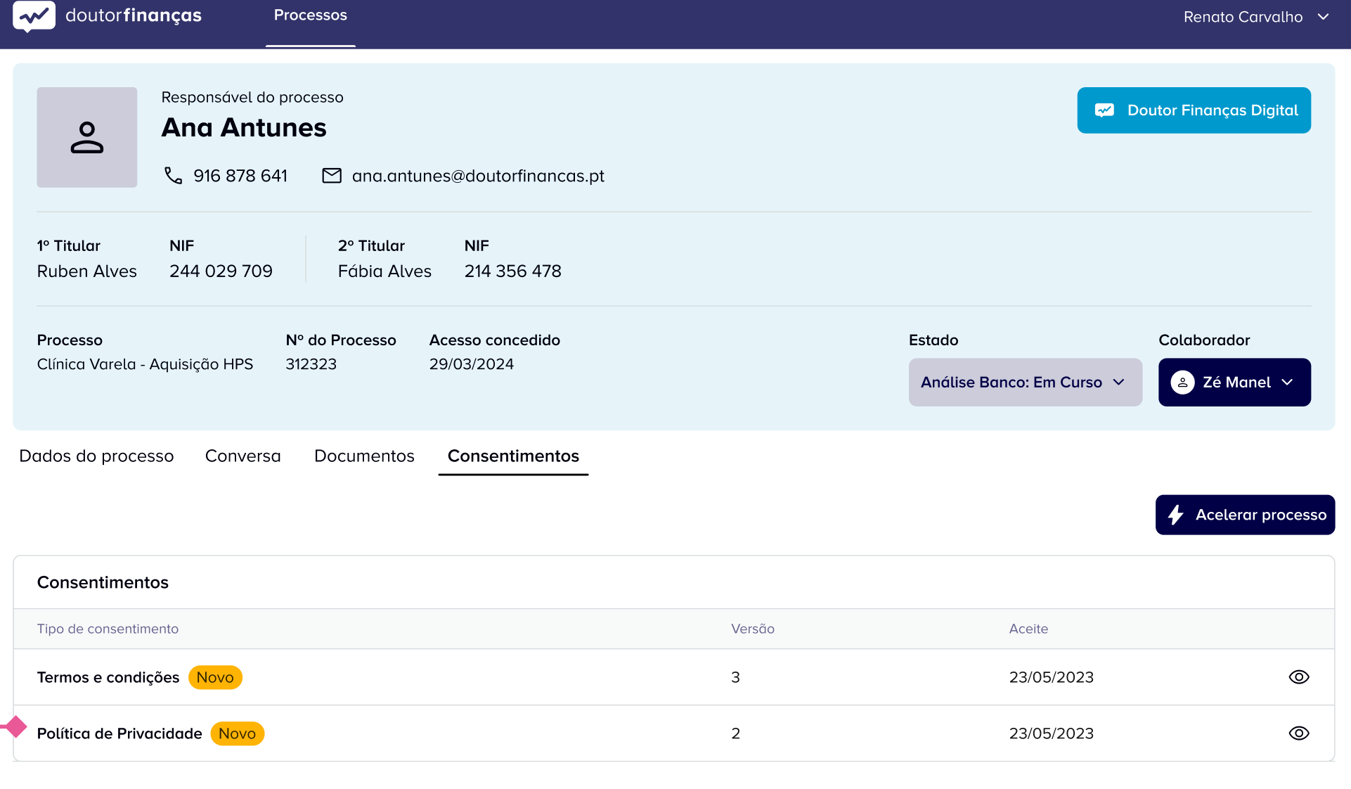 Consulta de consentimentos: Mais transparência no Portal de Parceiros