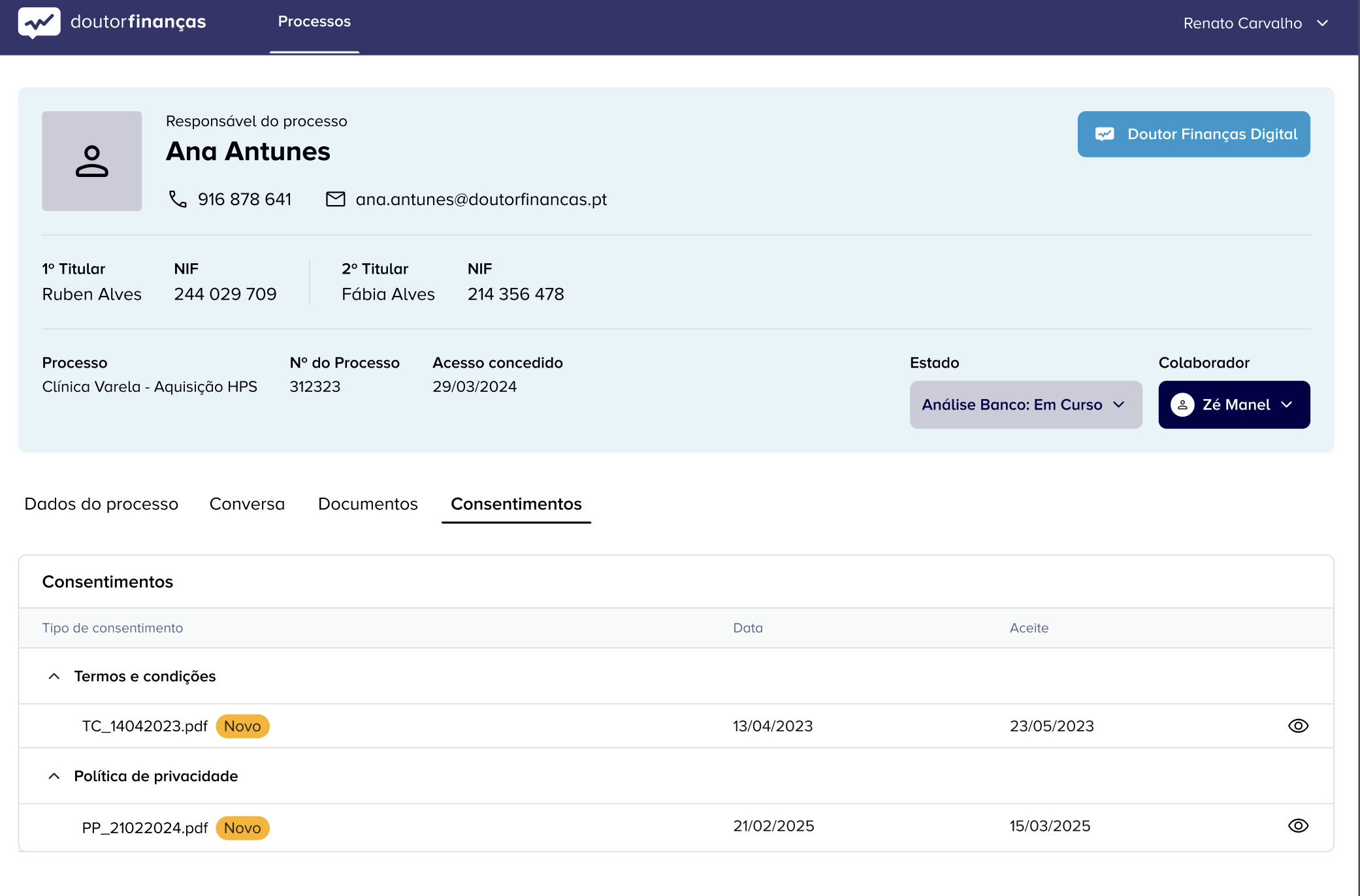 Atribuição de colaboradores no Portal de Parceiros