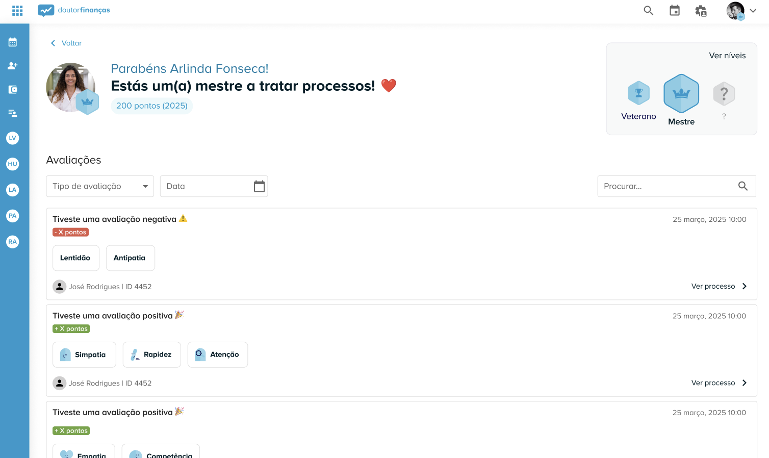 Agora consegues ver todos os detalhes das avaliações dos teus clientes