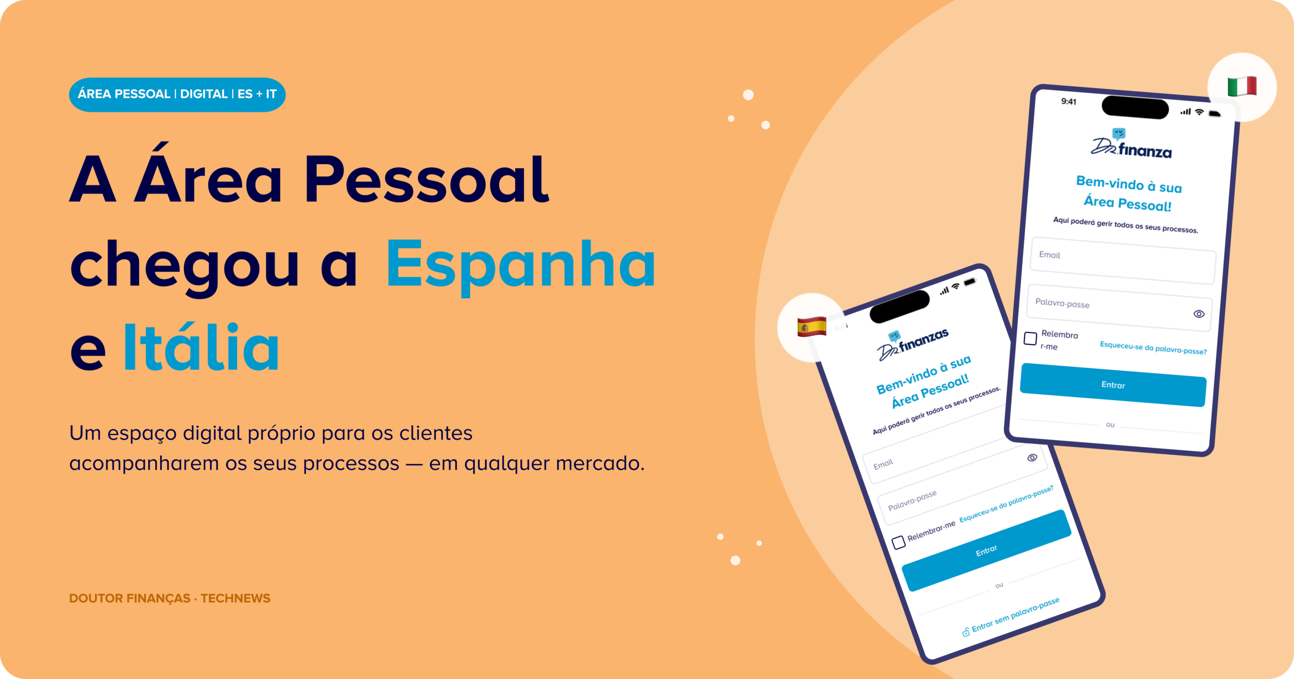 A Área Pessoal chegou a Espanha e Itália
