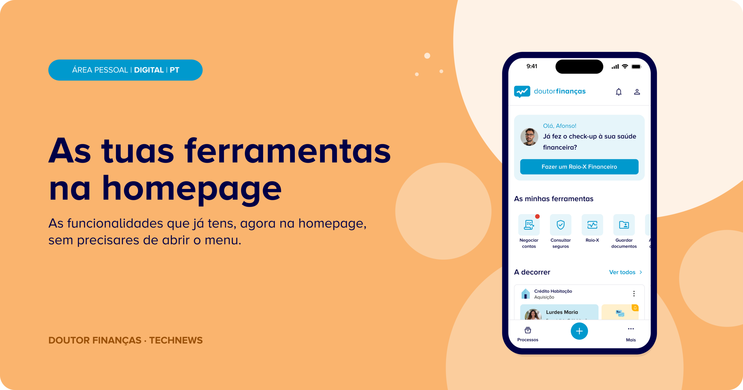 Zona de Atalhos na Homepage: as tuas ferramentas, à distância de um clique